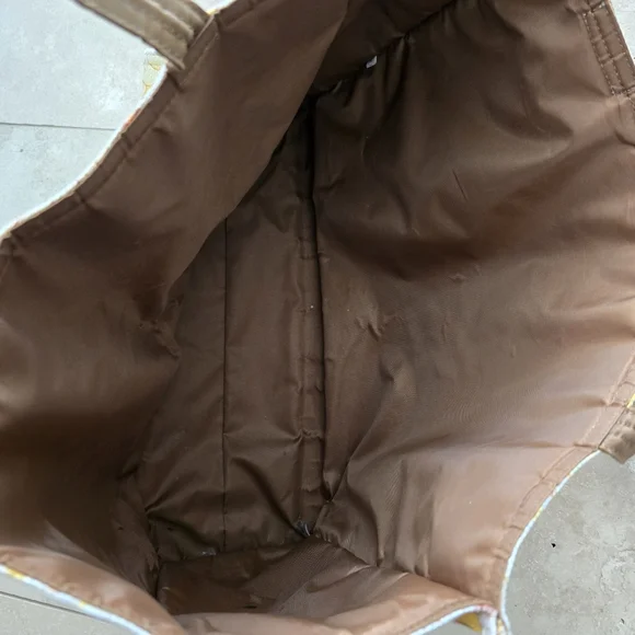 Vintage SPARTINA 449 Natural Linen Summer House Shoulder Bag Tote - Picture 8 of 8